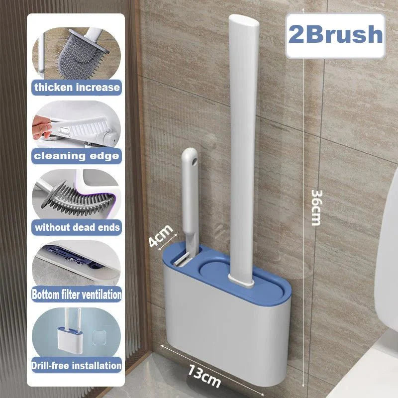 GERMFREE LOO – Spazzola per WC in silicone con supporto per una pulizia igienica