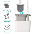 GERMFREE LOO – Spazzola per WC in silicone con supporto per una pulizia igienica