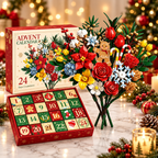 "Bloom & Build" calendario dell'avvento – Costruisci il tuo bouquet di Natale magico