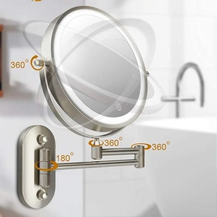 Lampada a Specchio LED GLAMLITE – Ingrandimento 5x e Illuminazione Regolabile per una Bellezza Precisa