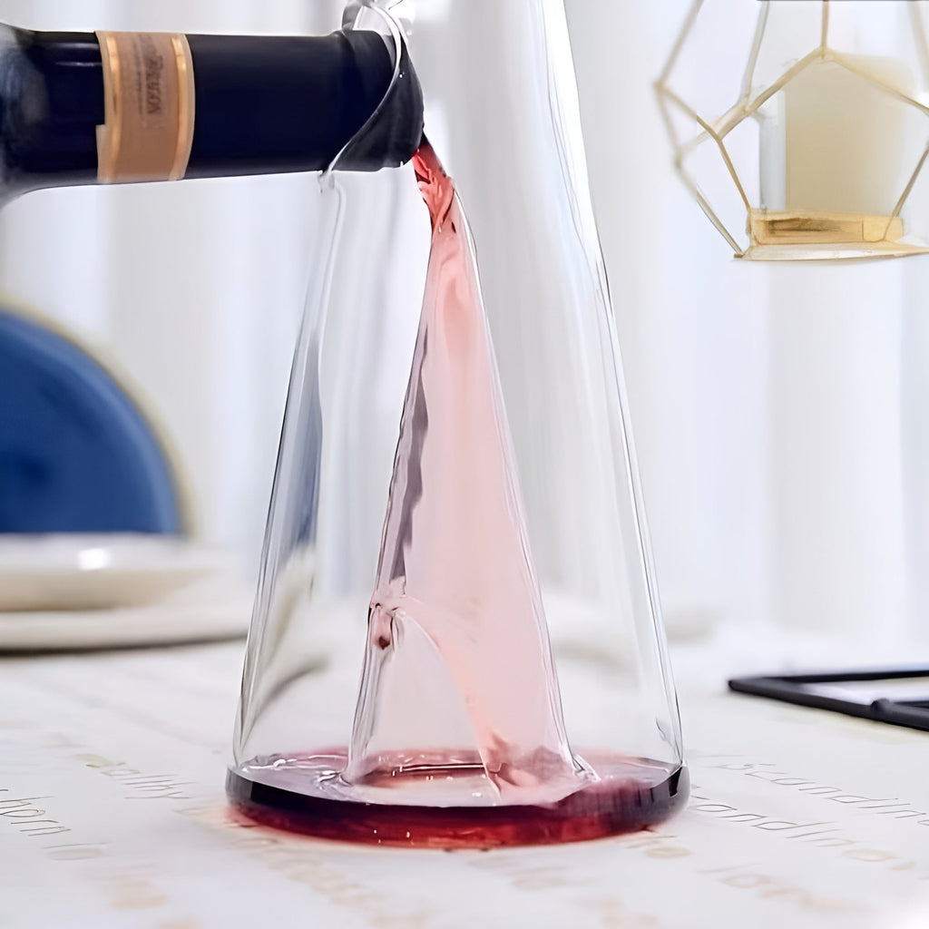 Decantatore in Vetro – Elegante Aeratore per Vino per un Gusto Pieno | Perfetto per Casa & Ospiti