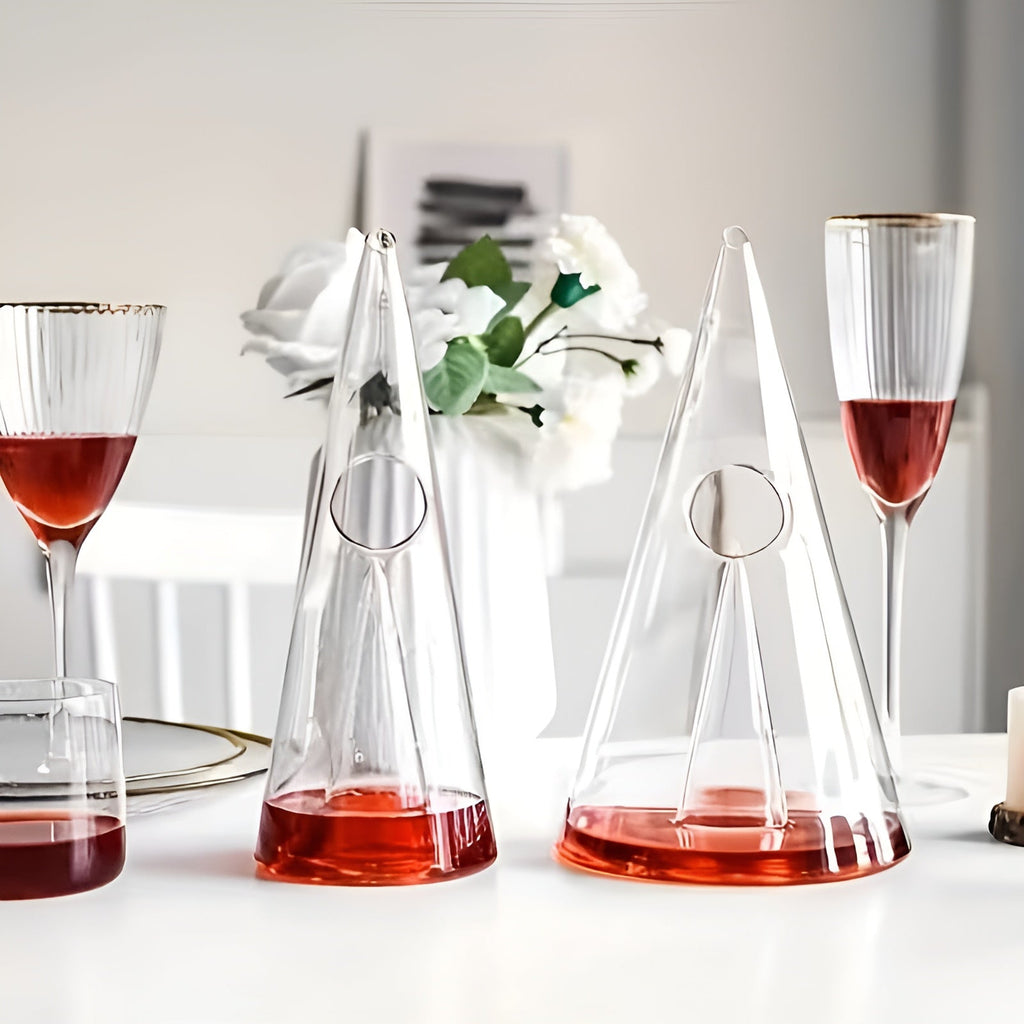 Decantatore in Vetro – Elegante Aeratore per Vino per un Gusto Pieno | Perfetto per Casa & Ospiti