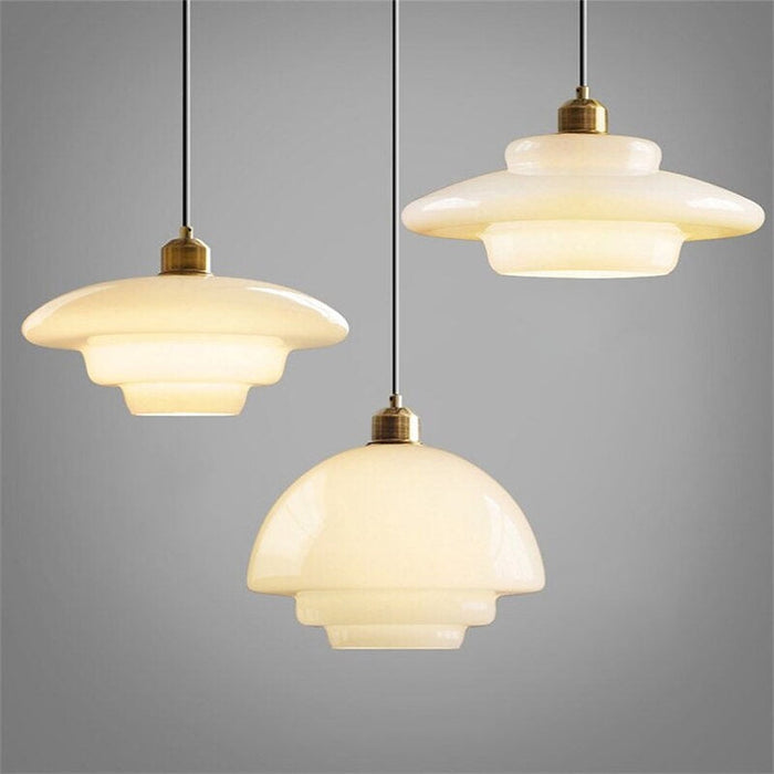 Lampada a Sospensione in Vetro Bianco