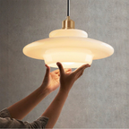 Lampada a Sospensione in Vetro Bianco
