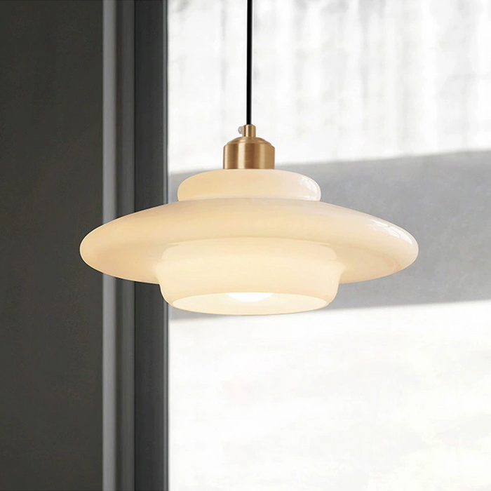 Lampada a Sospensione in Vetro Bianco