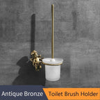 Set di Accessori per Bagno in Oro: Anello per Asciugamani e Porta Carta