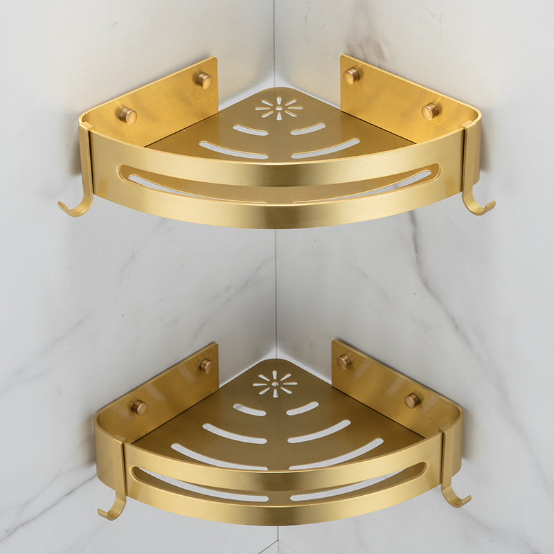 Ripiano Angolare in Oro per Bagno - Mensole per Riporre Asciugamani a Forma di Triangolo