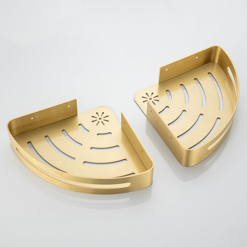 Ripiano Angolare in Oro per Bagno - Mensole per Riporre Asciugamani a Forma di Triangolo