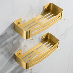 Ripiano Angolare in Oro per Bagno - Mensole per Riporre Asciugamani a Forma di Triangolo