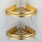 Ripiano Angolare in Oro per Bagno - Mensole per Riporre Asciugamani a Forma di Triangolo
