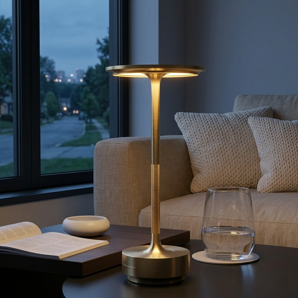 Lampada da Tavolo LED Wireless Ricaricabile Design Moderno per Soggiorno