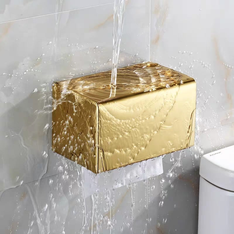 Accessorio da Bagno in Acciaio Inossidabile Oro per Scatola di Carta Igienica