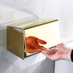 Accessorio da Bagno in Acciaio Inossidabile Oro per Scatola di Carta Igienica