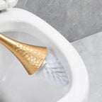 GOLDENLUXE – Spazzola per WC scolpita con design metallico elegante per bagni moderni