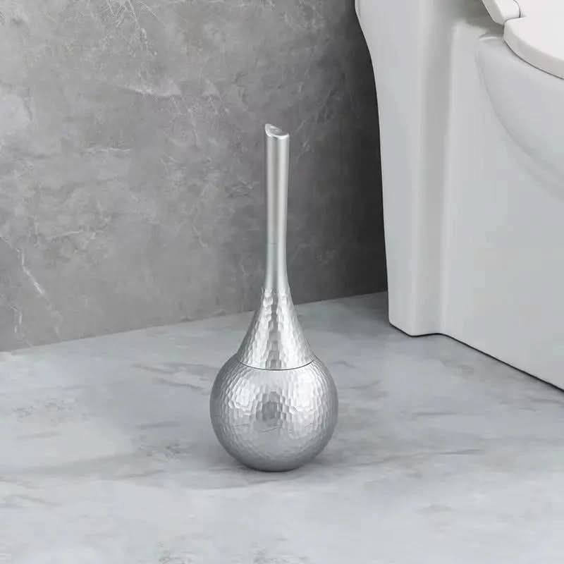 GOLDENLUXE – Spazzola per WC scolpita con design metallico elegante per bagni moderni