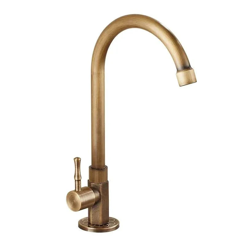 Aethel Tap – Beccuccio Alto 300 mm in Elegante Ottone Antico