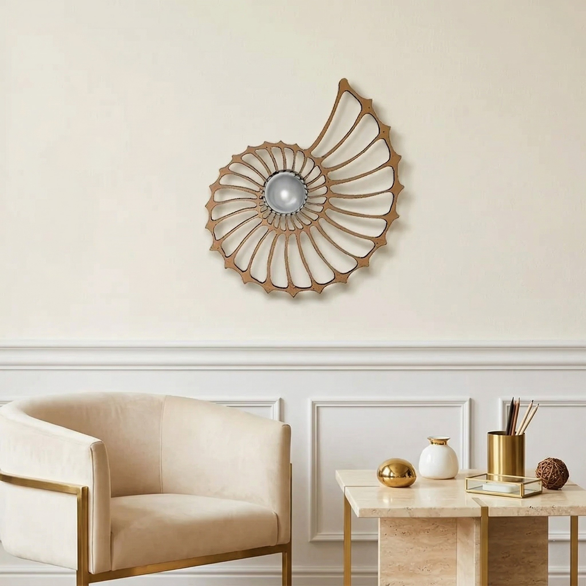 Lampada da Parete LED Decorativa Design Nautilus Moderna