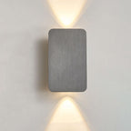 Lampada da Parete LED a Pannello Piano Rettangolare in Alluminio Minimalista Nordico con 2 Luci