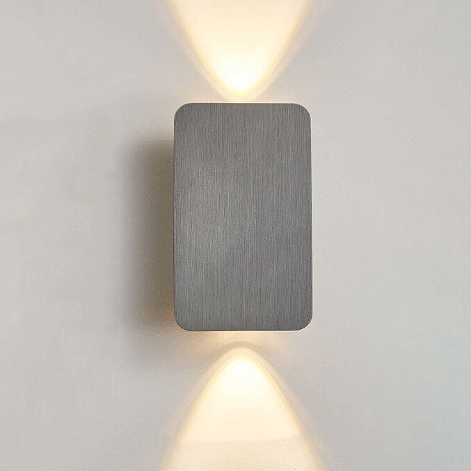 Lampada da Parete LED a Pannello Piano Rettangolare in Alluminio Minimalista Nordico con 2 Luci