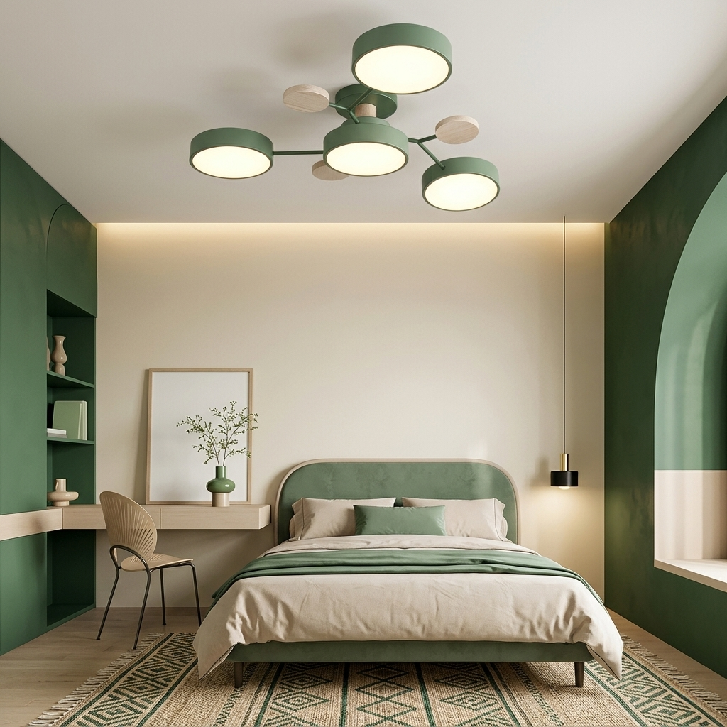 Lampada da Soffitto LED Scandinava Design Moderno Multi Luce per Soggiorno