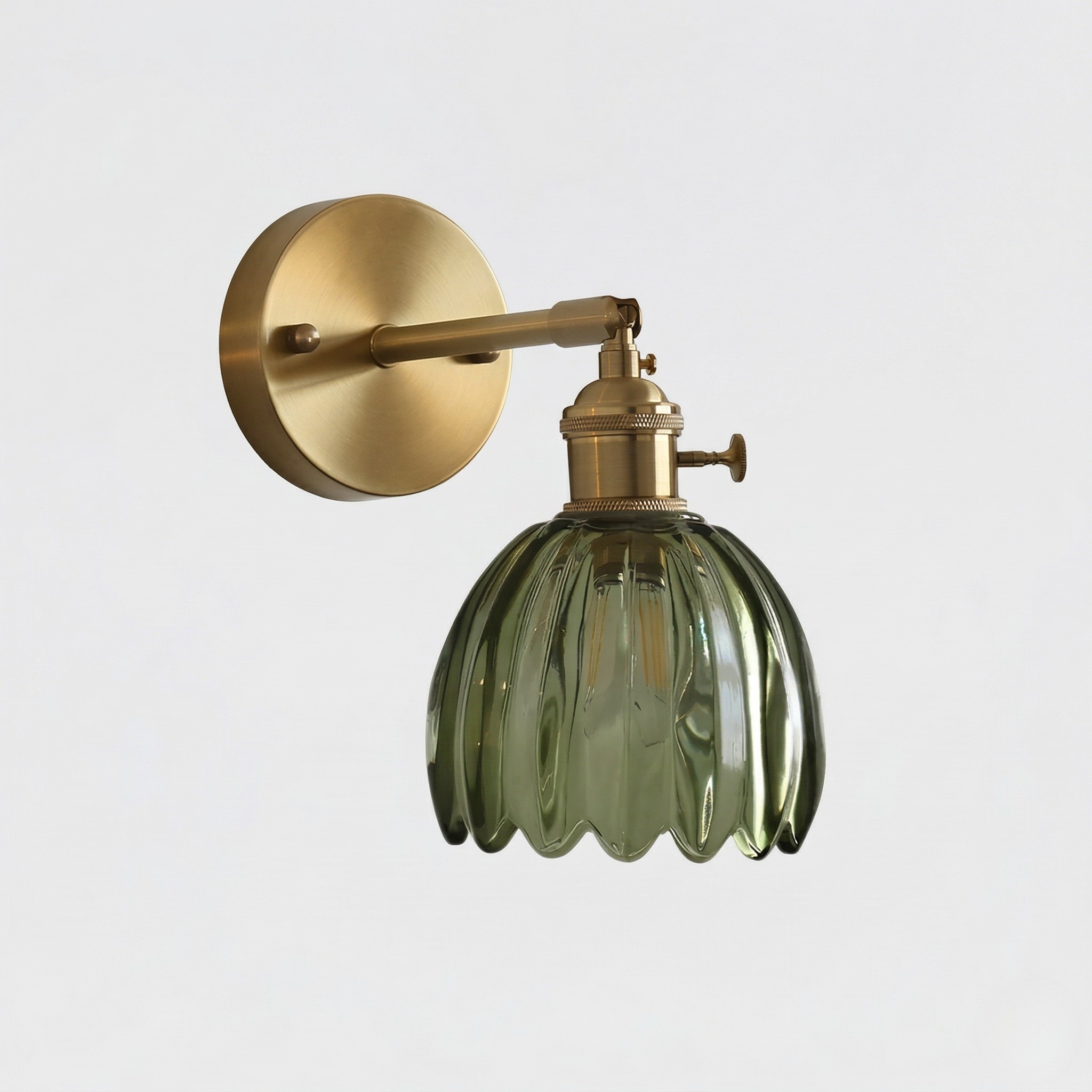 Applique da Parete in Vetro Stile Vintage Lampada Elegante Decorativa