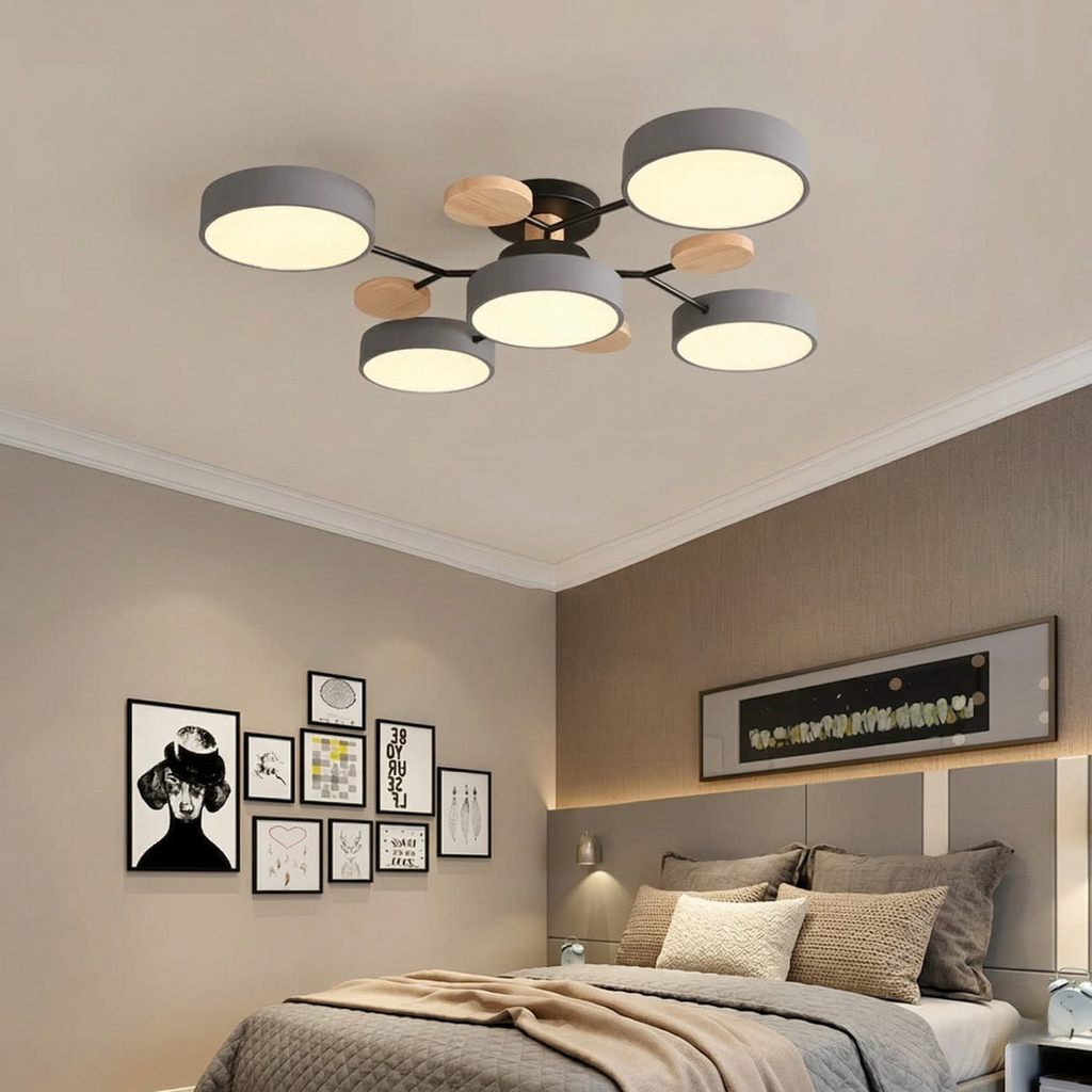 Lampada da Soffitto LED Scandinava Design Moderno Multi Luce per Soggiorno