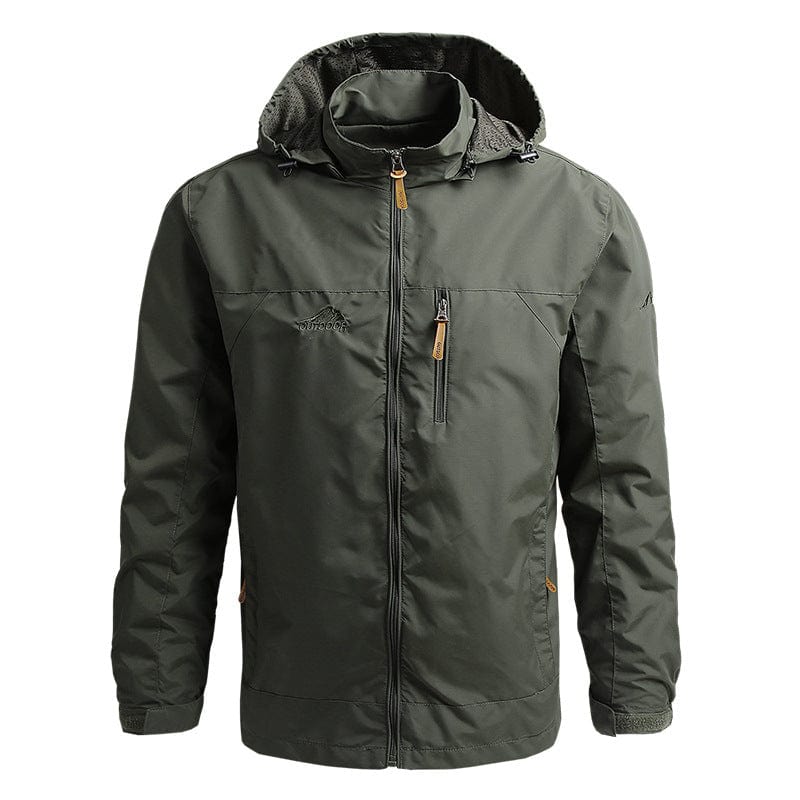 Giacca Impermeabile da Uomo con Cappuccio – Giacca Outdoor Antivento per l'Autunno