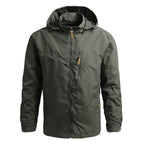 Giacca Impermeabile da Uomo con Cappuccio – Giacca Outdoor Antivento per l'Autunno