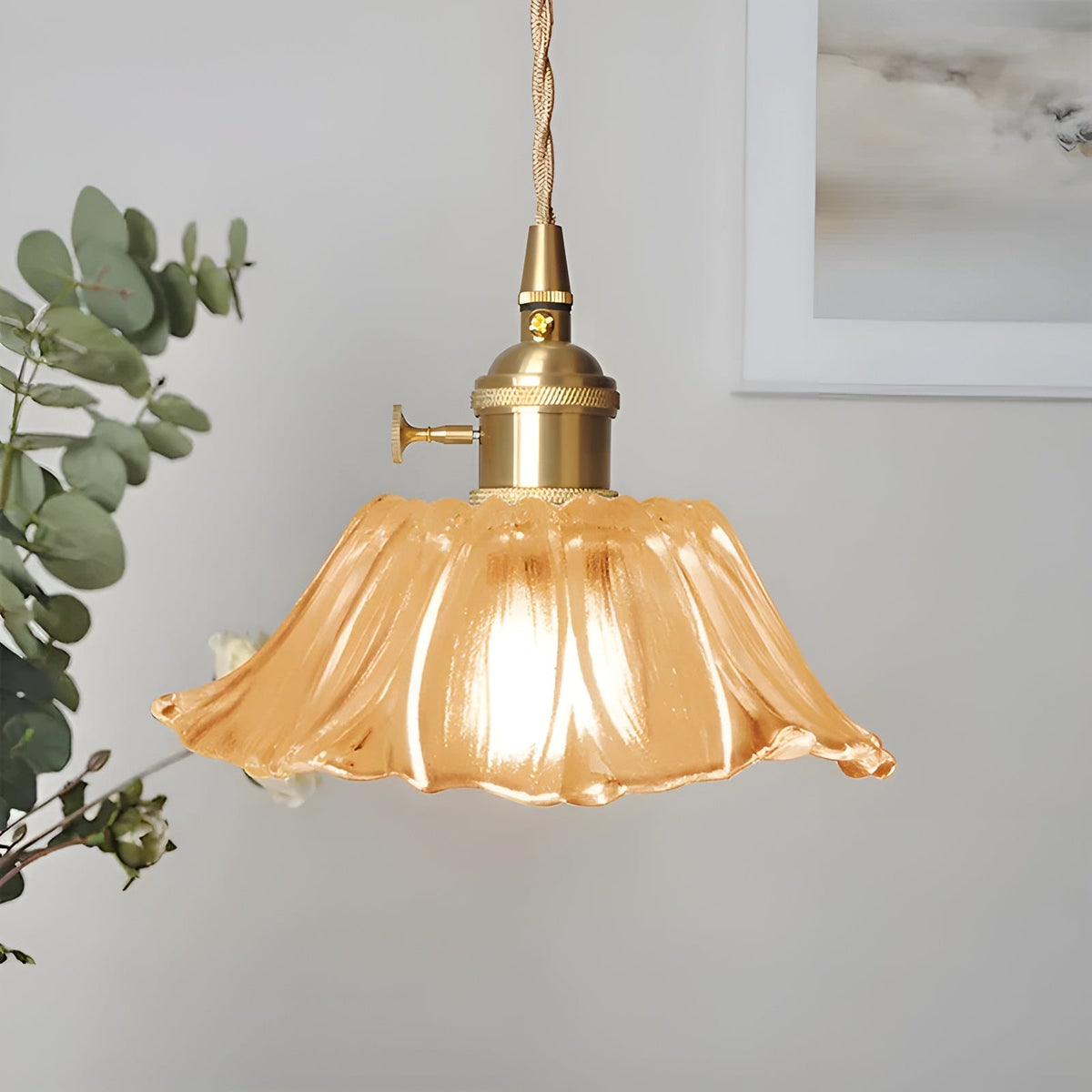 Lampada a sospensione con motivo floreale – Luce calda e design elegante | Per la tua casa