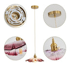 Lampada a sospensione con motivo floreale – Luce calda e design elegante | Per la tua casa