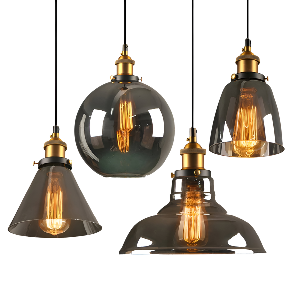Lampada a sospensione in vetro antico – Stile vintage per un'illuminazione elegante