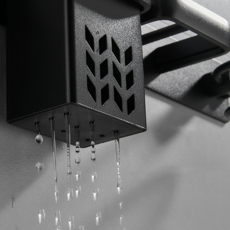 Porta Asciugacapelli Organizer Rack per Bagno Supporto per Asciugacapelli e Piastra