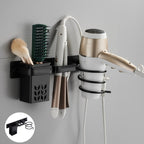 Porta Asciugacapelli Organizer Rack per Bagno Supporto per Asciugacapelli e Piastra