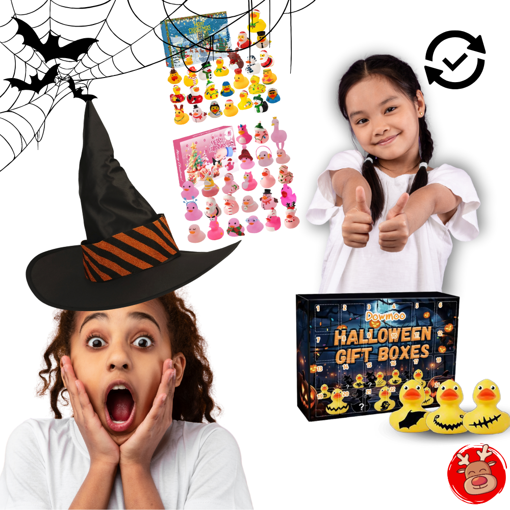 Calendario dell'Avvento Anatre – Tema Halloween e Natale con Sorprese