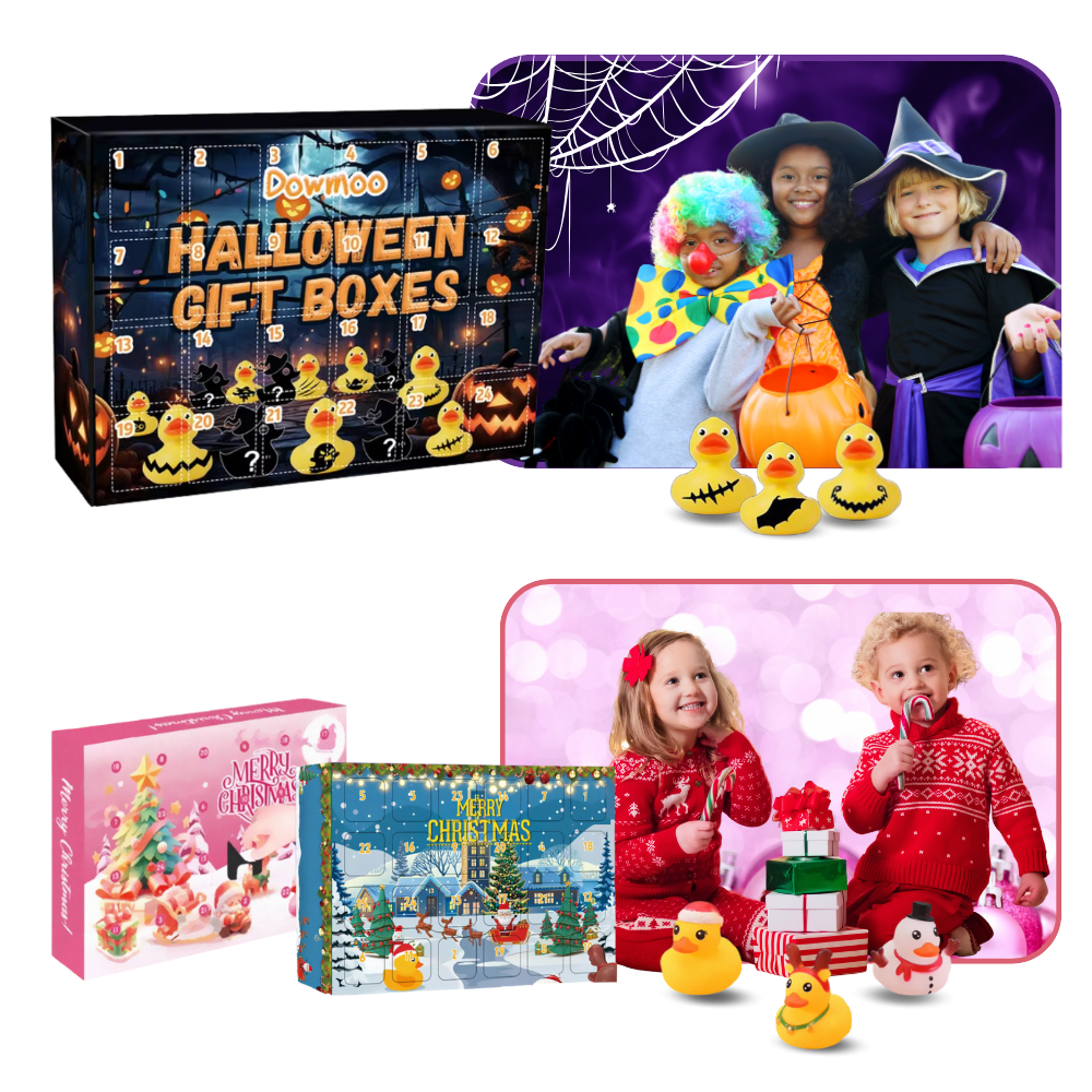 Calendario dell'Avvento Anatre – Tema Halloween e Natale con Sorprese
