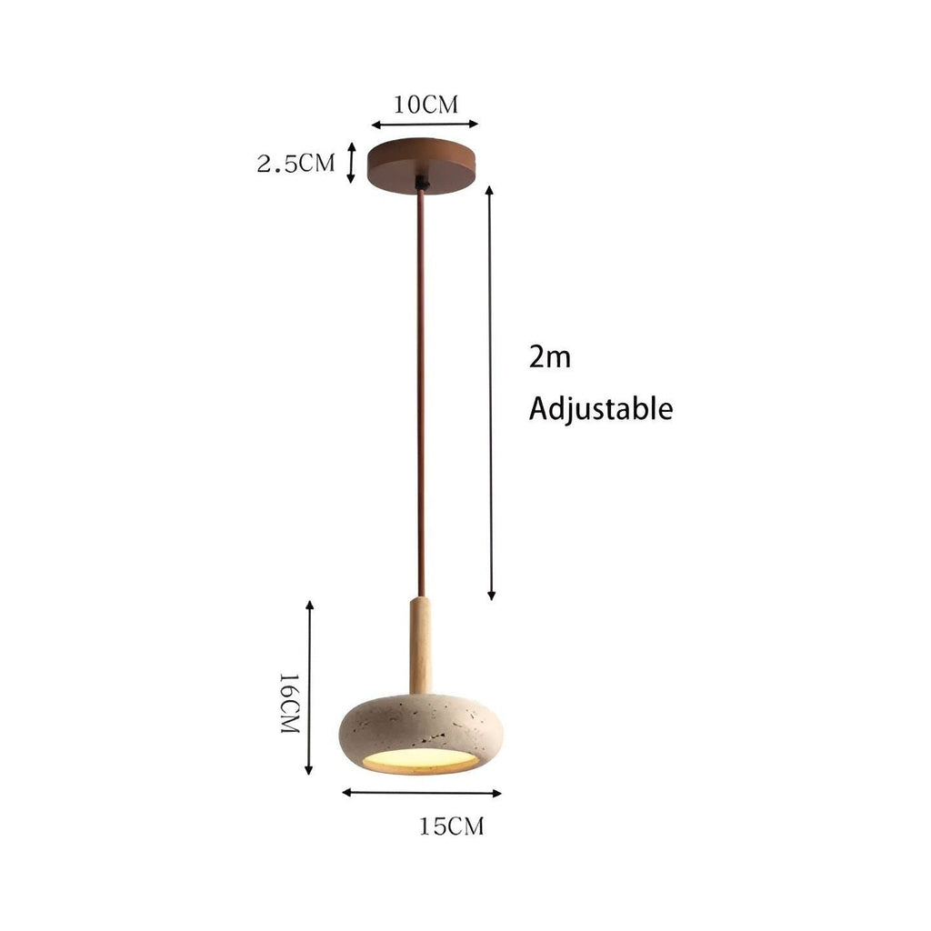 HaloStone Glow - LED Retro Stein Wabi Sabi Lampada da Soffitto Giapponese