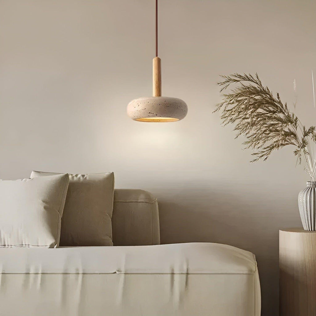 HaloStone Glow - LED Retro Stein Wabi Sabi Lampada da Soffitto Giapponese