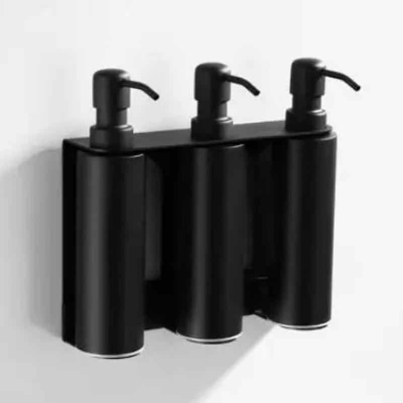 Dispenser di Sapone Liquido Manuale in Acciaio Inossidabile per Bagno Bottiglie di Shampoo
