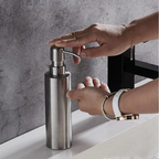 Dispenser di Sapone Liquido Manuale in Acciaio Inossidabile per Bagno Bottiglie di Shampoo