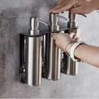 Dispenser di Sapone Liquido Manuale in Acciaio Inossidabile per Bagno Bottiglie di Shampoo
