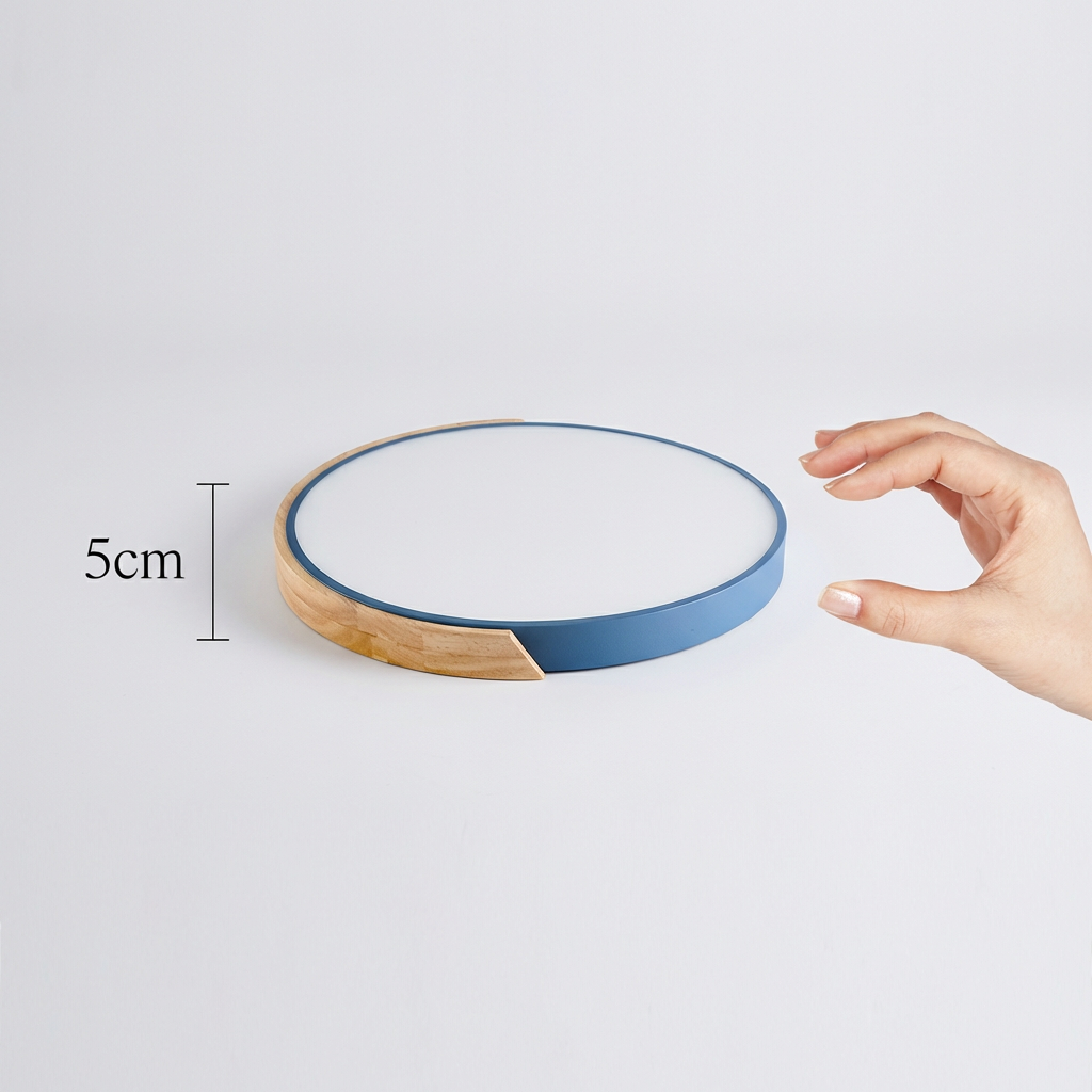 Lampada da soffitto LED in legno scandinavo – Design moderno a incasso per un'atmosfera accogliente