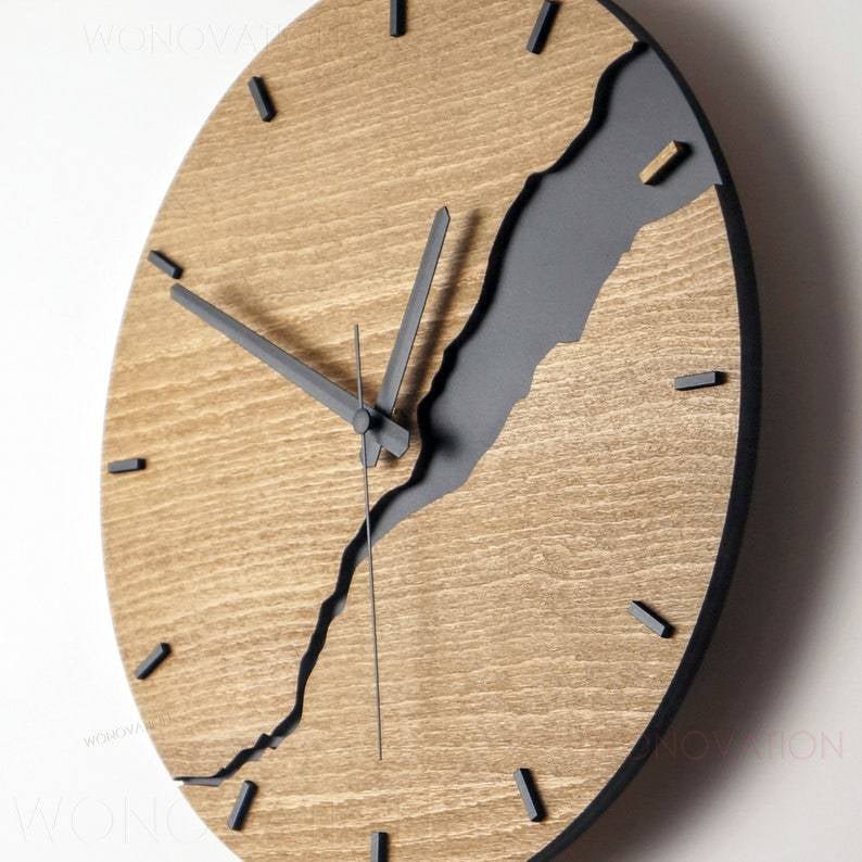 Orologio da Parete in Legno di Lusso Design Moderno