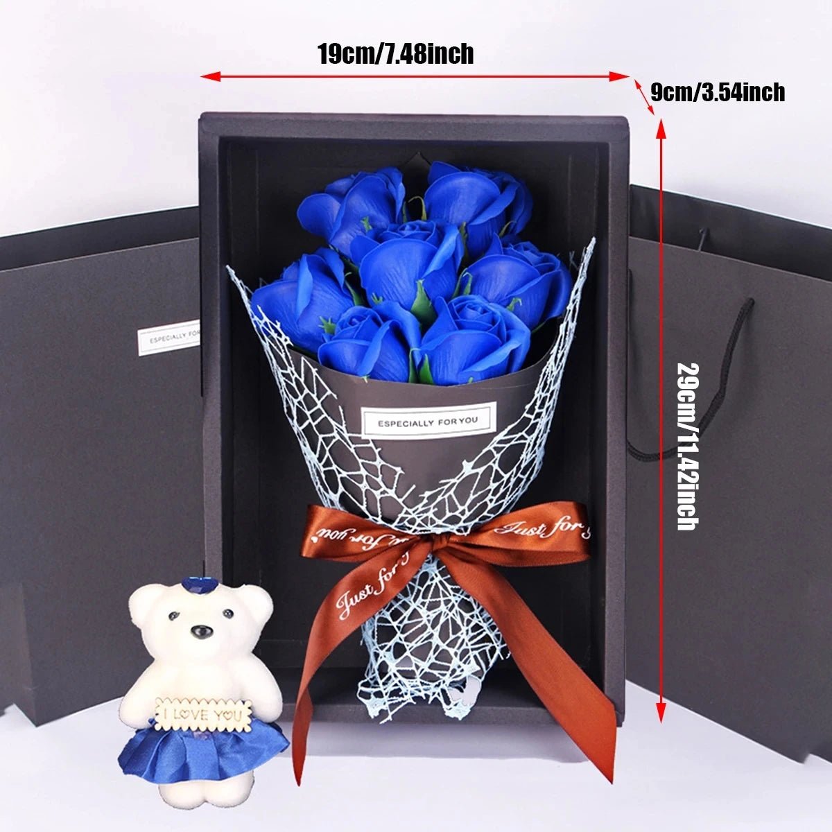 HOMEBLOOM – Bouquet di Rose Artificiali con 7 Teste per San Valentino e Decorazione d'Interni