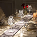 Lampada da Tavolo LED in Cristallo | Design Elegante a Diamante