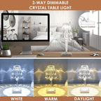 Lampada da Tavolo LED in Cristallo | Design Elegante a Diamante