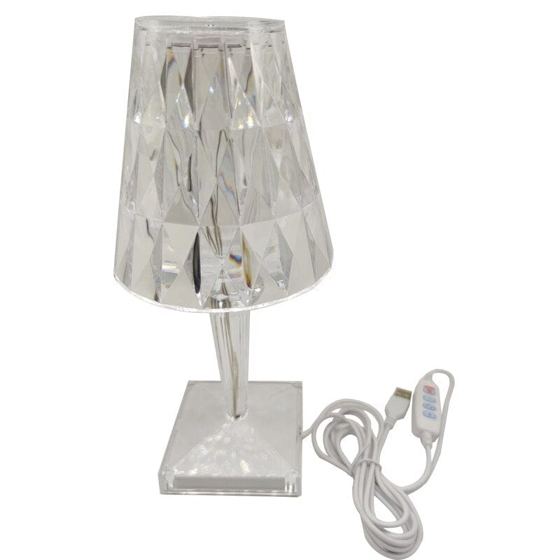 Lampada da Tavolo LED in Cristallo | Design Elegante a Diamante