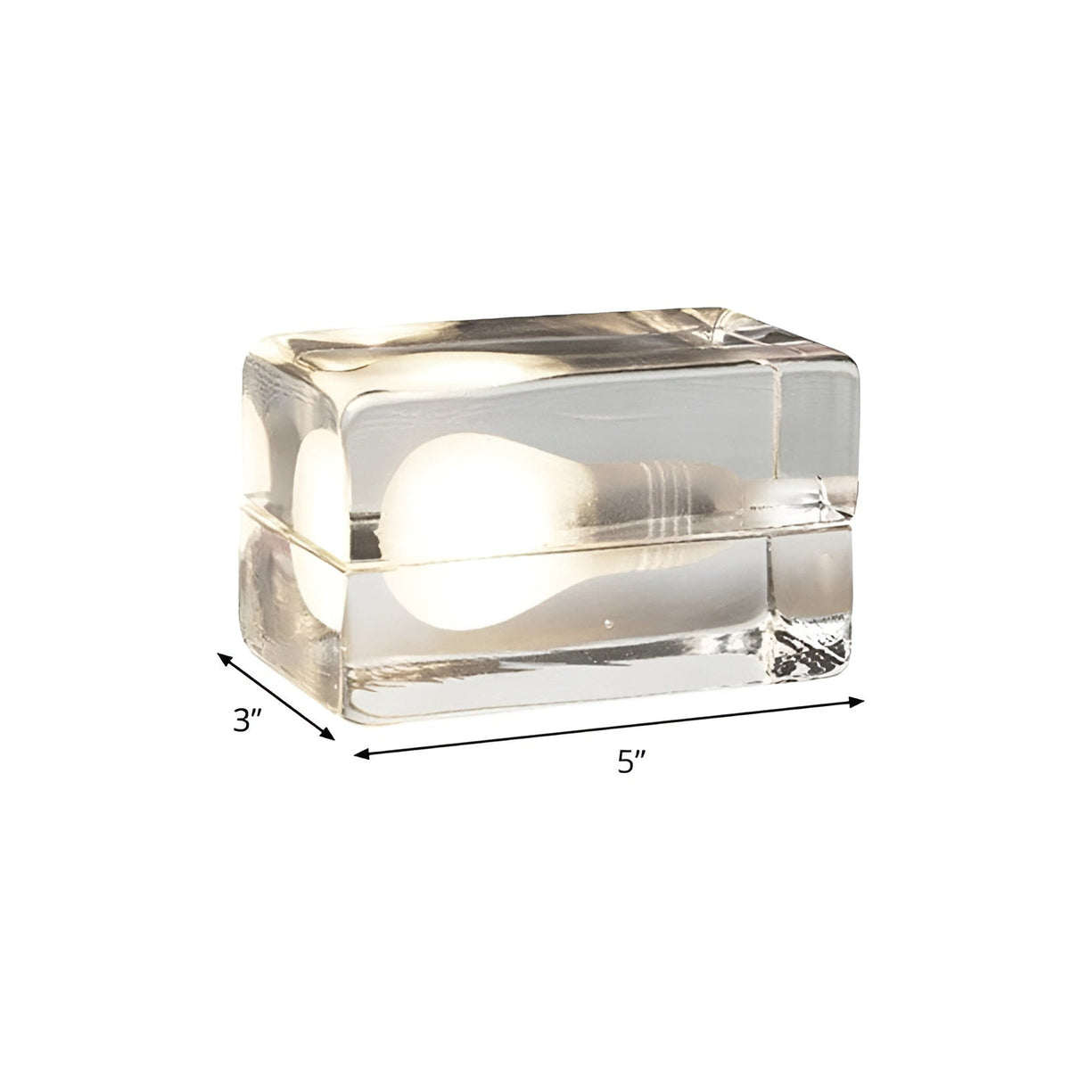 IceLuxe Light – Lampada in vetro LED a cubetti di ghiaccio minimalista