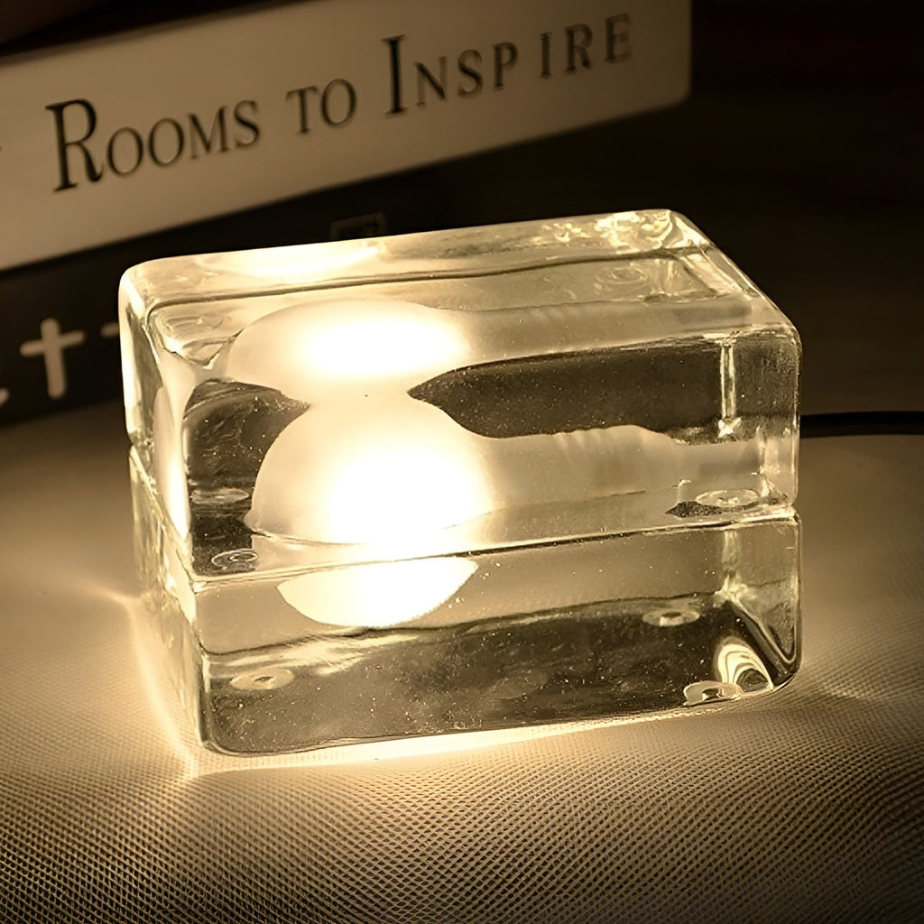 IceLuxe Light – Lampada in vetro LED a cubetti di ghiaccio minimalista