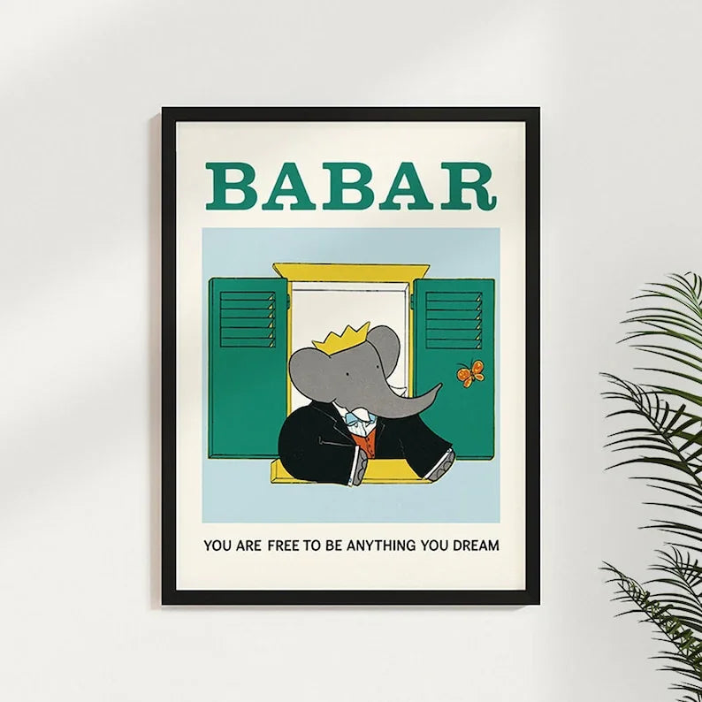 Arte da Parete Babar di Jean de Brunhoff
