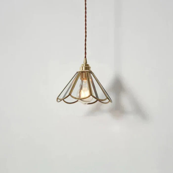 Lampada a Sospensione Vintage in Ottone Stile Nordico